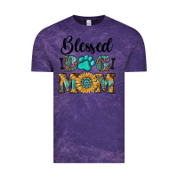 Cloud Purple Blessed dog mom Vintage Tee - RanaPortraitStore