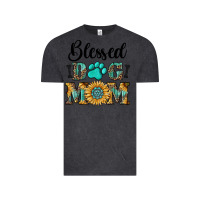 Vintage Black Blessed dog mom Vintage Tee - RanaPortraitStore