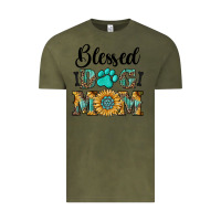 Vintage Olive Blessed dog mom Vintage Tee - RanaPortraitStore