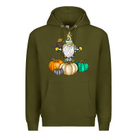 Army Green Happy Fall Premium Hoodie - CowhideDigitalArt