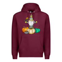 Burgundy Happy Fall Premium Hoodie - CowhideDigitalArt