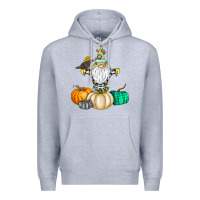 Heather Grey Happy Fall Premium Hoodie - CowhideDigitalArt