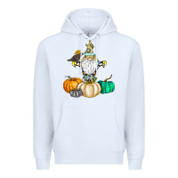 White Happy Fall Premium Hoodie - CowhideDigitalArt