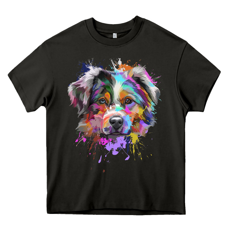 Splash Art Australian Shepherd   Aussie Lover Gifts Heavy Core Tee by longCreatives | Teevron