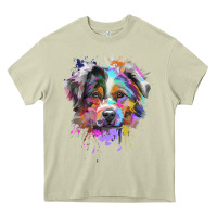 Mossy Splash Art Australian Shepherd   Aussie Lover Gifts Heavy Core Tee - longCreatives
