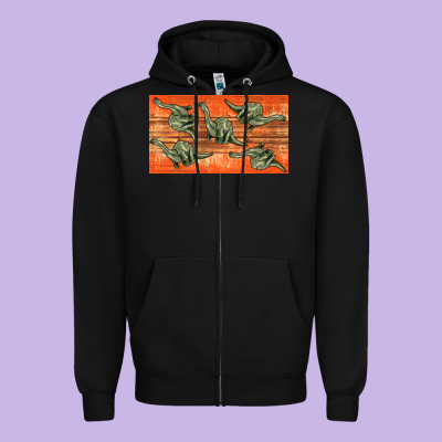 Dinosaur Brontosaurus Sippy Cup Zipper Hoodie Designed By Artiststas