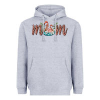 Heather Grey mom flamingo Heavyweight Hoodie - BarkalooDesign