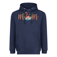 Navy mom flamingo Heavyweight Hoodie - BarkalooDesign