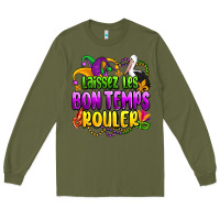 Army Green laissez les bon temps rouler olivia Long Sleeve Tee - OliviaCreatesArt