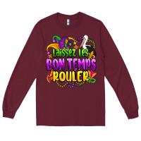 Burgundy laissez les bon temps rouler olivia Long Sleeve Tee - OliviaCreatesArt
