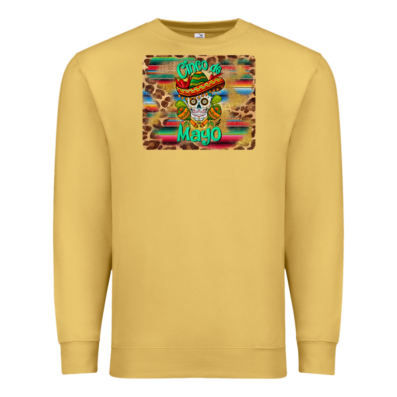 Cinco De Mayo Sombrero Skull Mousepad Premium Sweatshirt by BarkalooDesign | Teevron