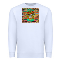 White cinco de mayo sombrero skull mousepad Premium Sweatshirt - BarkalooDesign