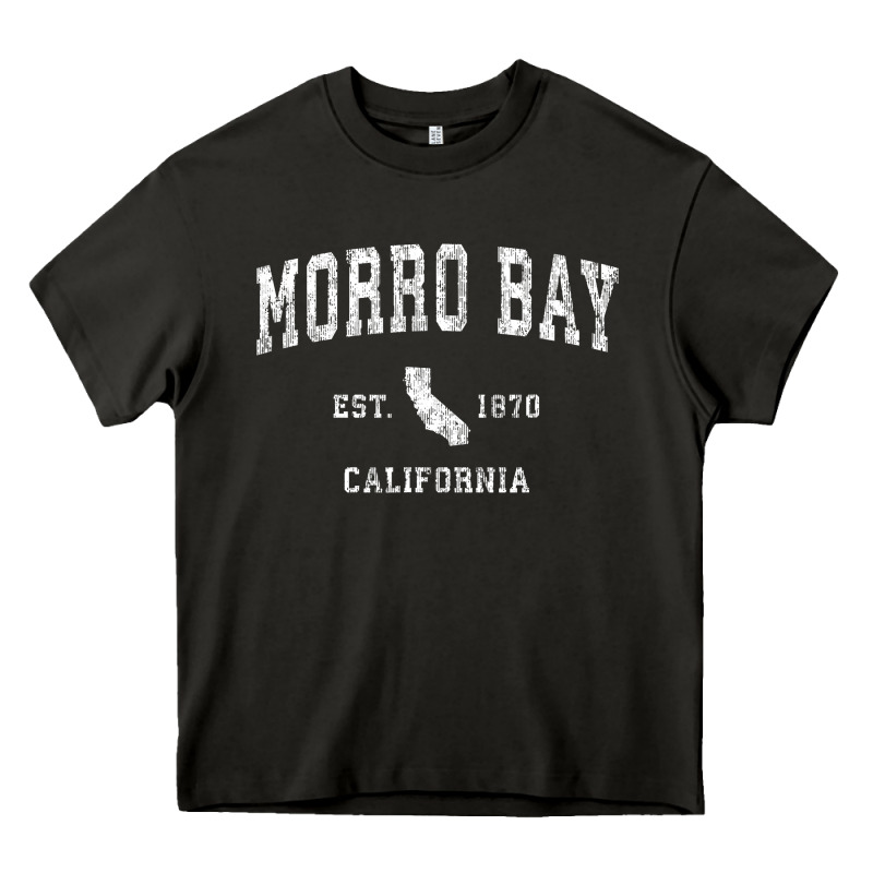 Morro Bay California Ca Vintage Athletic Sports Design Heavy Core Tee by longCreatives | Teevron