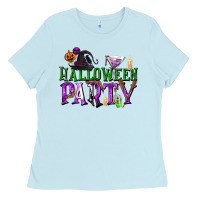 Baby Blue Halloween Party Ladies Tee - texasbilliewilder