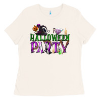 Bone Halloween Party Ladies Tee - texasbilliewilder