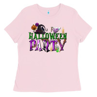 Bubblegum Pink Halloween Party Ladies Tee - texasbilliewilder