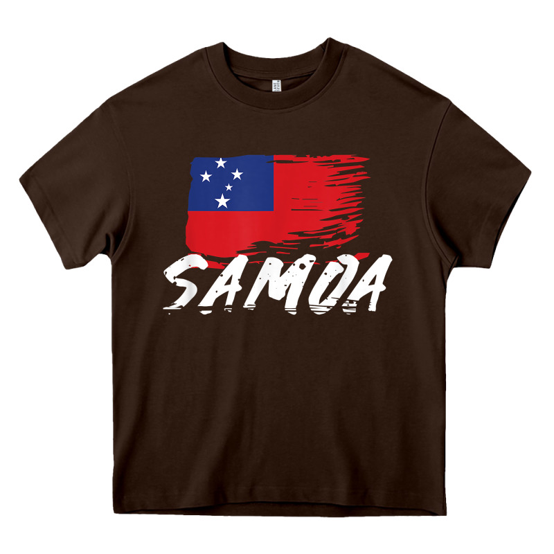 Samoan Gifts   Somoan Flag T Shirt Heavy Core Tee by longCreatives | Teevron