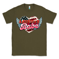 Army Green American babe Classic Tee - HowdyJamesFarm