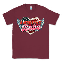 Burgundy American babe Classic Tee - HowdyJamesFarm