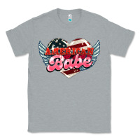 Heather Grey American babe Classic Tee - HowdyJamesFarm