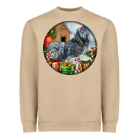 Ameraucana Rooster Christmas Heavyweight Sweatshirt | Teevron