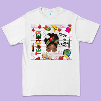 Afro Teacher Life Premium Tee Designed By Nancycooperartshop