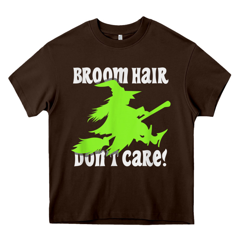Witches Saying Broom Hair Dont Care Halloween Camper Joke Heavy Core Tee by longCreatives | Teevron