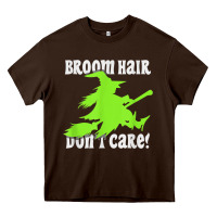 Chocolate Brown witches saying broom hair dont care halloween camper joke Heavy Core Tee - longCreatives