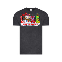 Vintage Black love christmas snowman Vintage Tee - CowGirlArtShop