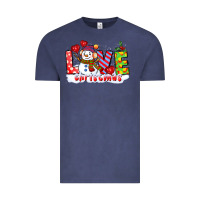 Vintage Denim love christmas snowman Vintage Tee - CowGirlArtShop