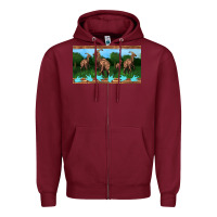 Burgundy parasaurolophus sippy cup Zipper Hoodie - Artiststas
