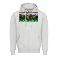 Dove Grey parasaurolophus sippy cup Zipper Hoodie - Artiststas