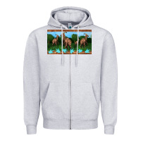 Heather Grey parasaurolophus sippy cup Zipper Hoodie - Artiststas