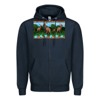 Navy parasaurolophus sippy cup Zipper Hoodie - Artiststas