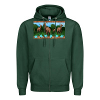 Sports Green parasaurolophus sippy cup Zipper Hoodie - Artiststas