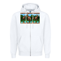 White parasaurolophus sippy cup Zipper Hoodie - Artiststas