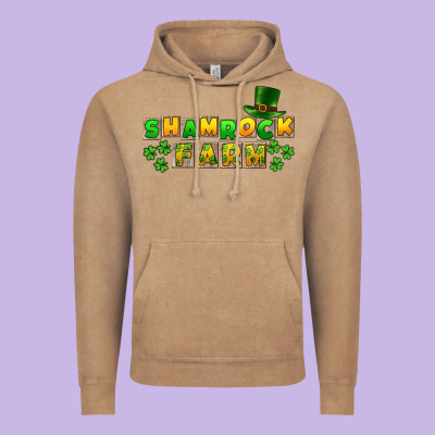 St. Patrick's Shamrock Farm Vintage Hoodie Designed By Cowgirlartshop
