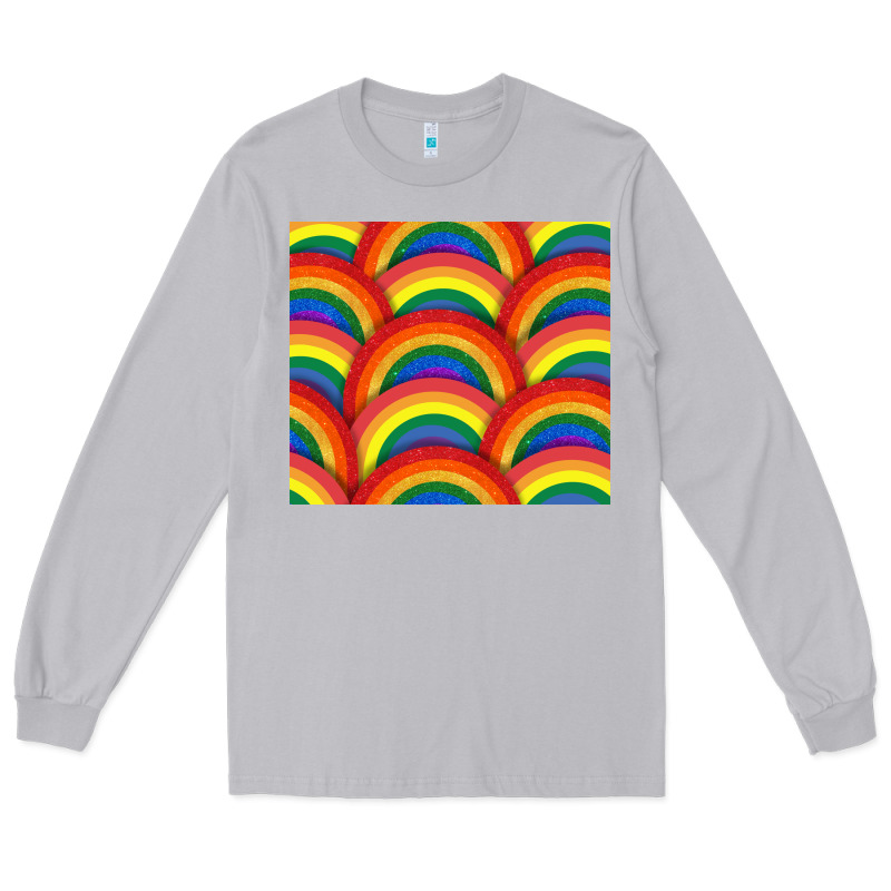 Pride Rainbow Glitter Tumbler Long Sleeve Tee by FaDigitalArtStudio | Teevron