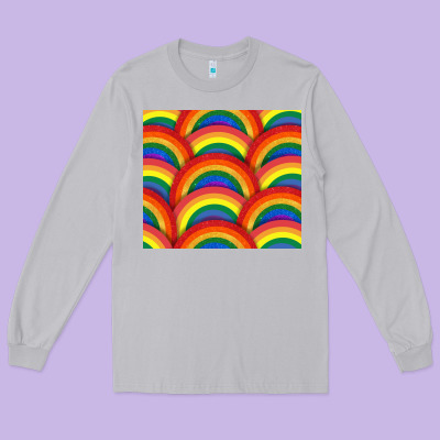Pride Rainbow Glitter Tumbler Long Sleeve Tee Designed By Fadigitalartstudio