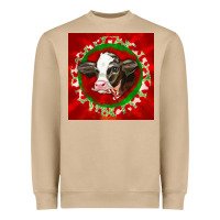 Mushroom christmas holstein calf face Heavyweight Sweatshirt - LillyAllenDesigns