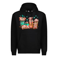 Black cute pigs coffee Premium Hoodie - Jasminsmagicworld