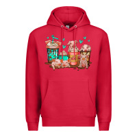 Cardinal cute pigs coffee Premium Hoodie - Jasminsmagicworld