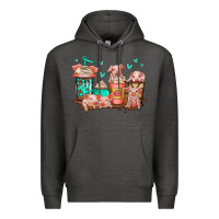 Charcoal Heather cute pigs coffee Premium Hoodie - Jasminsmagicworld