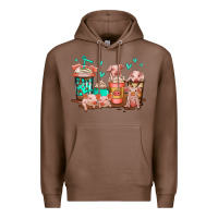 Chestnut cute pigs coffee Premium Hoodie - Jasminsmagicworld