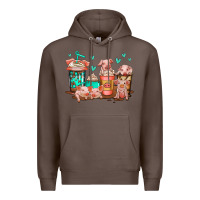 Coffee cute pigs coffee Premium Hoodie - Jasminsmagicworld