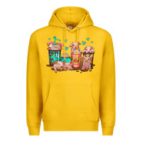 Lemon cute pigs coffee Premium Hoodie - Jasminsmagicworld