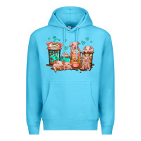 Ocean Blue cute pigs coffee Premium Hoodie - Jasminsmagicworld