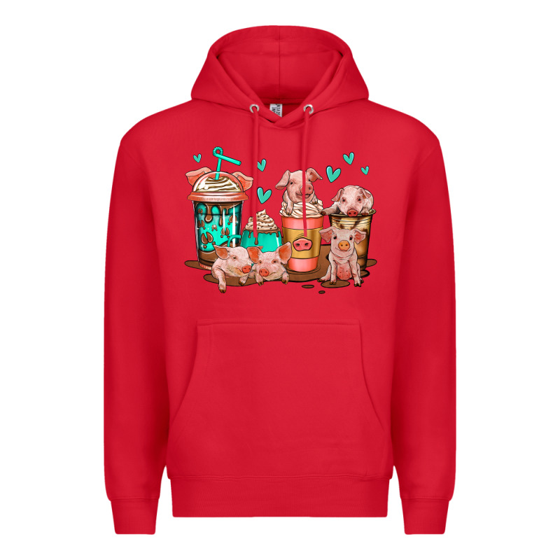 Cute Pigs Coffee Premium Hoodie by Jasminsmagicworld | Teevron