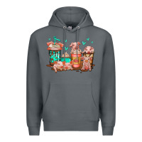 Rock cute pigs coffee Premium Hoodie - Jasminsmagicworld