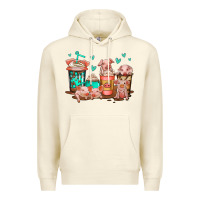 Sandshell cute pigs coffee Premium Hoodie - Jasminsmagicworld